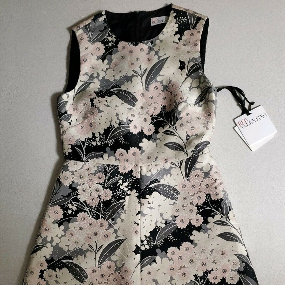 REDValentino Floral Jacquard A-Line Dress